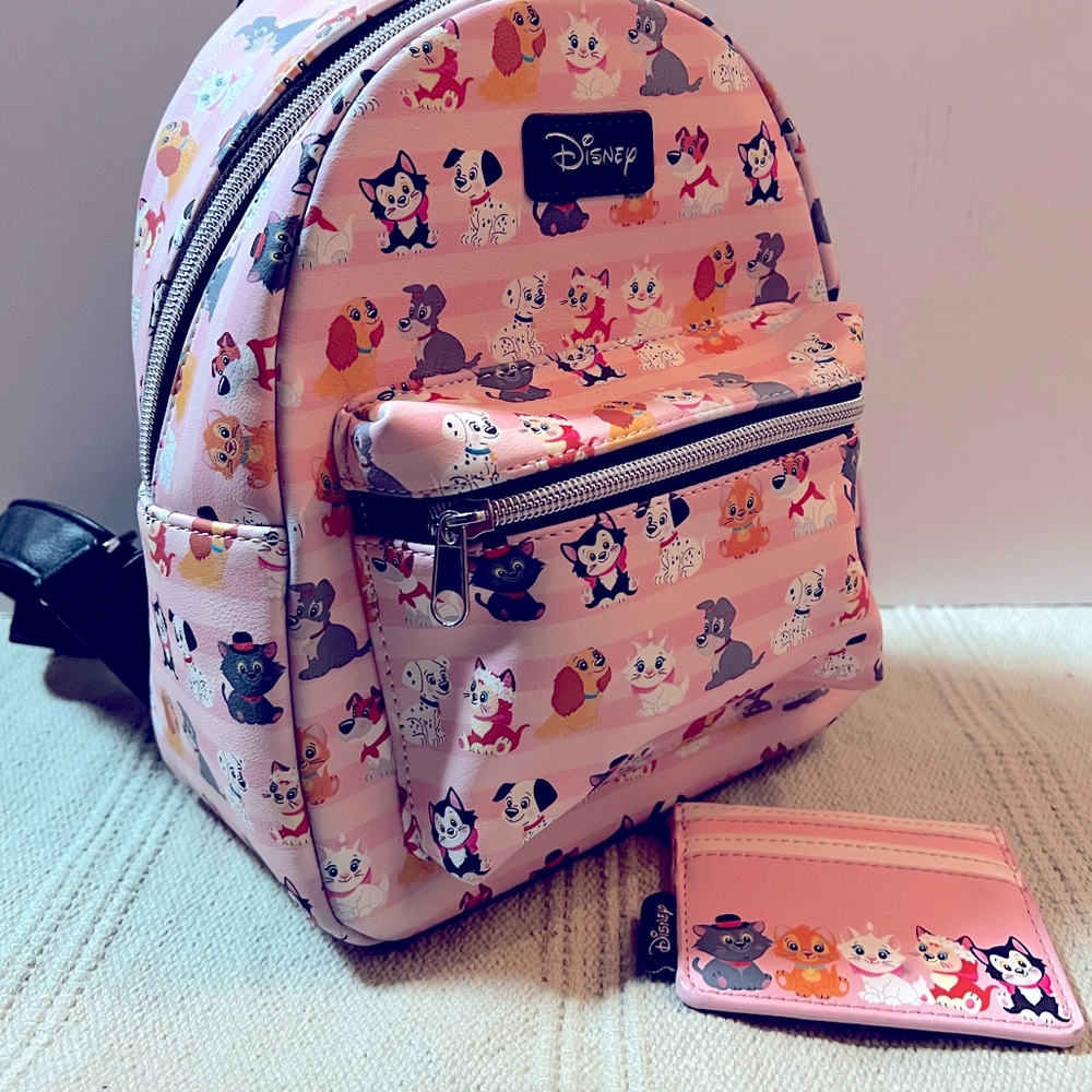 Disney Loungefly Pets backpack and wallet